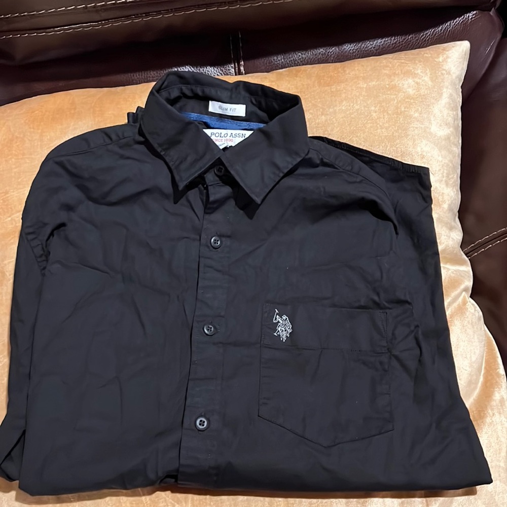 Boys U.S. Polo Assn. boys medium slim fit button down long sleeve shirt